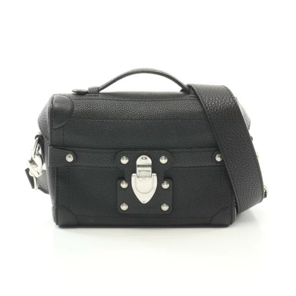 Louis Vuitton Seoul Trunk LV Colorado Leather Shoulder Bag Black